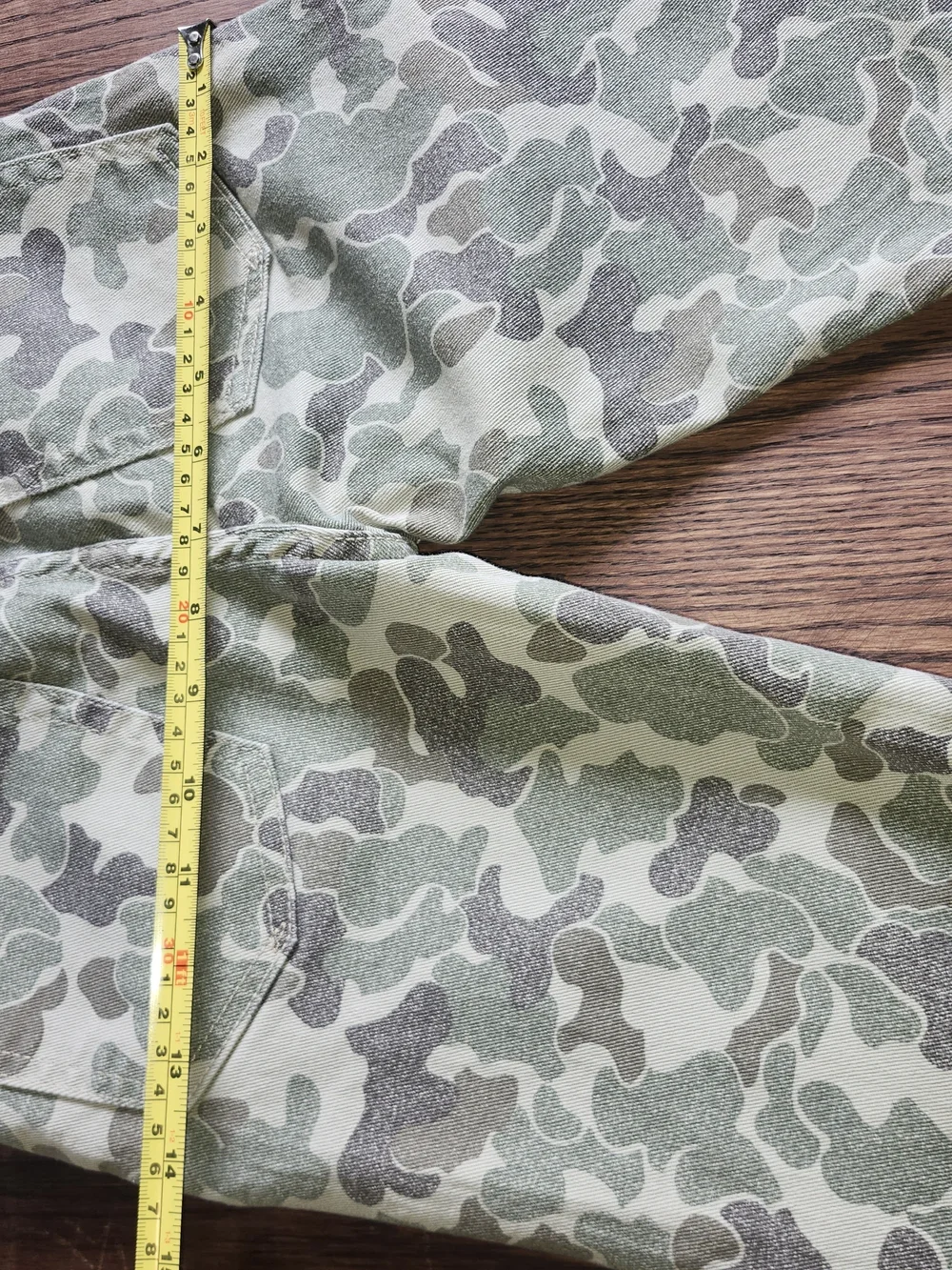 Camo Print Pants with Elastic Waist